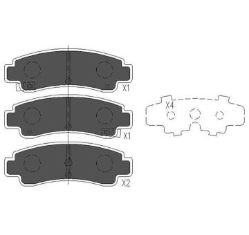 Sada brzdových destiček, kotoučová brzda KAVO PARTS KBP-6543