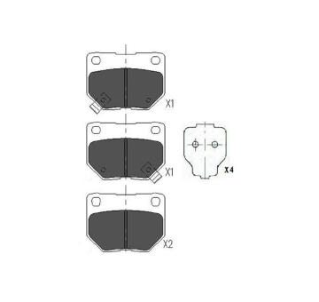 Sada brzdových destiček, kotoučová brzda KAVO PARTS KBP-6545