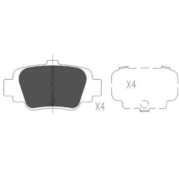 Sada brzdových destiček, kotoučová brzda KAVO PARTS KBP-6547