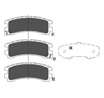 Sada brzdových destiček, kotoučová brzda KAVO PARTS KBP-6549
