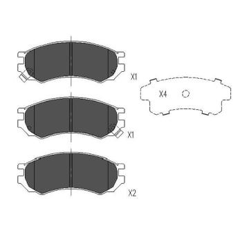 Sada brzdových destiček, kotoučová brzda KAVO PARTS KBP-6555