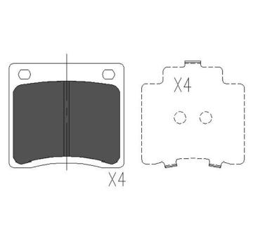Sada brzdových destiček, kotoučová brzda KAVO PARTS KBP-6568