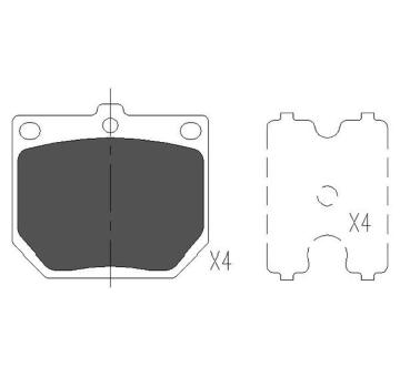 Sada brzdových destiček, kotoučová brzda KAVO PARTS KBP-6569