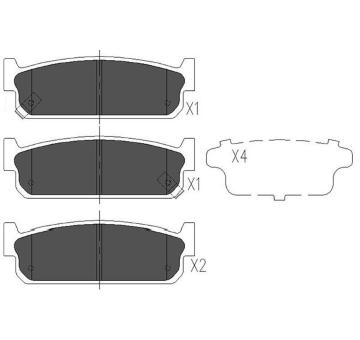 Sada brzdových platničiek kotúčovej brzdy KAVO PARTS KBP-6572