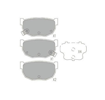 Sada brzdových destiček, kotoučová brzda KAVO PARTS KBP-6597