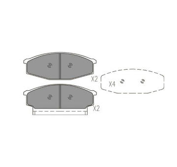 Sada brzdových destiček, kotoučová brzda KAVO PARTS KBP-6600