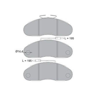 Sada brzdových destiček, kotoučová brzda KAVO PARTS KBP-6602