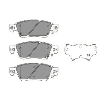 Sada brzdových destiček, kotoučová brzda KAVO PARTS KBP-6617