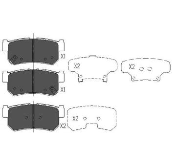 Sada brzdových platničiek kotúčovej brzdy KAVO PARTS KBP-7501