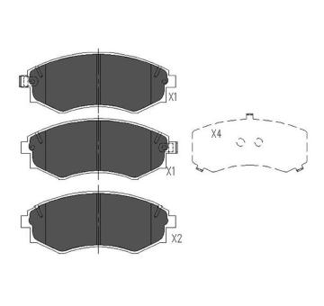 Sada brzdových destiček, kotoučová brzda KAVO PARTS KBP-7504