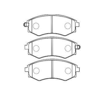 Sada brzdových platničiek kotúčovej brzdy KAVO PARTS KBP-7508