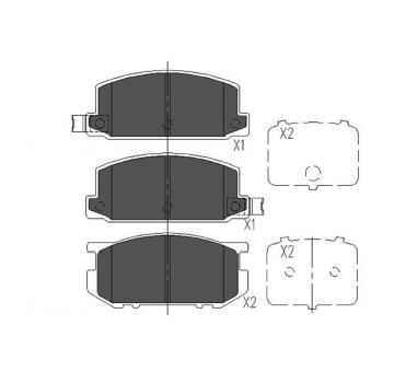Sada brzdových destiček, kotoučová brzda KAVO PARTS KBP-8006