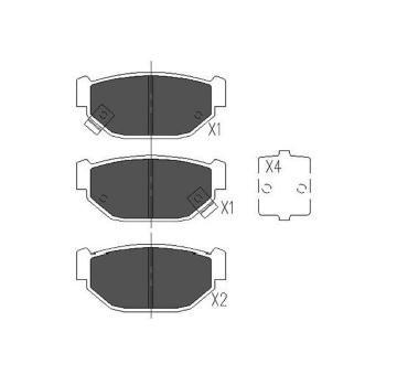 Sada brzdových destiček, kotoučová brzda KAVO PARTS KBP-8007