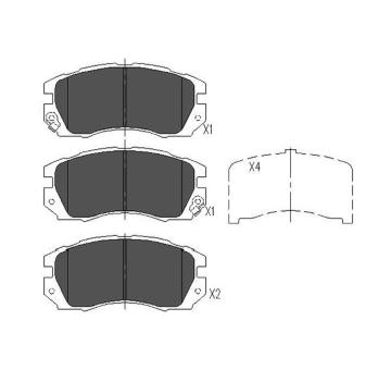 Sada brzdových destiček, kotoučová brzda KAVO PARTS KBP-8013