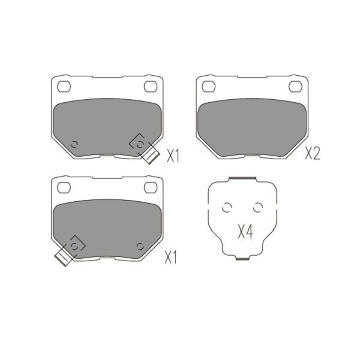 Sada brzdových destiček, kotoučová brzda KAVO PARTS KBP-8023