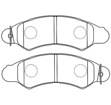 Sada brzdových destiček, kotoučová brzda KAVO PARTS KBP-8024