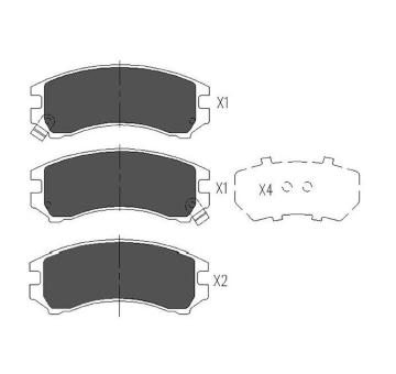 Sada brzdových destiček, kotoučová brzda KAVO PARTS KBP-8513