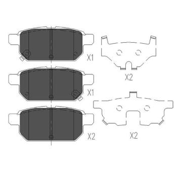 Sada brzdových destiček, kotoučová brzda KAVO PARTS KBP-8526