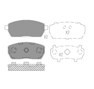Sada brzdových destiček, kotoučová brzda KAVO PARTS KBP-8529