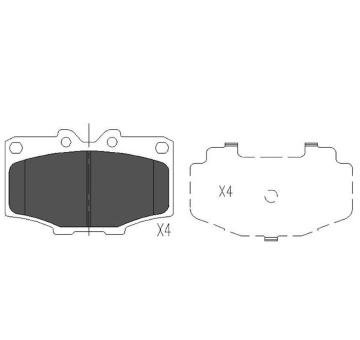 Sada brzdových destiček, kotoučová brzda KAVO PARTS KBP-9028