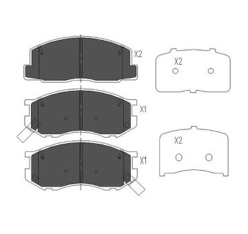 Sada brzdových platničiek kotúčovej brzdy KAVO PARTS KBP-9033