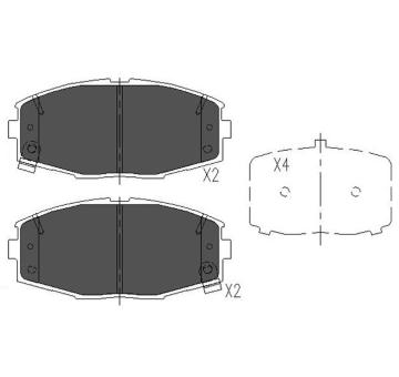 Sada brzdových platničiek kotúčovej brzdy KAVO PARTS KBP-9034