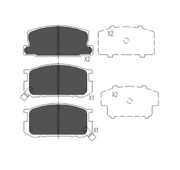 Sada brzdových destiček, kotoučová brzda KAVO PARTS KBP-9035