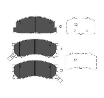 Sada brzdových destiček, kotoučová brzda KAVO PARTS KBP-9040