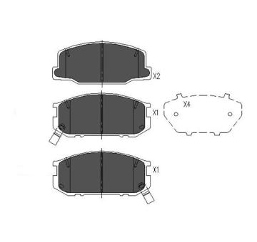 Sada brzdových platničiek kotúčovej brzdy KAVO PARTS KBP-9041