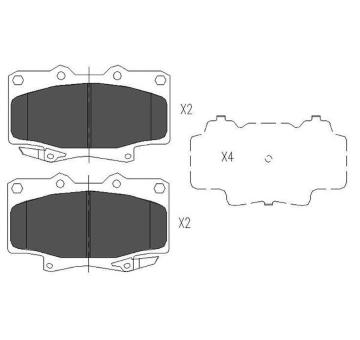 Sada brzdových destiček, kotoučová brzda KAVO PARTS KBP-9043