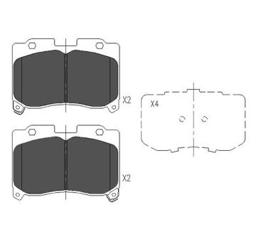 Sada brzdových destiček, kotoučová brzda KAVO PARTS KBP-9045