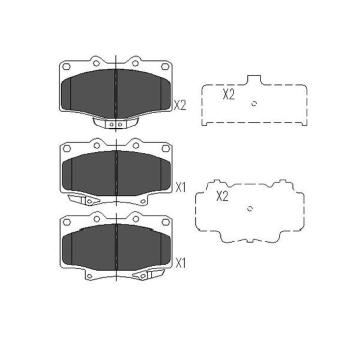 Sada brzdových destiček, kotoučová brzda KAVO PARTS KBP-9047