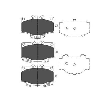 Sada brzdových destiček, kotoučová brzda KAVO PARTS KBP-9048