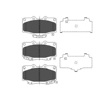 Sada brzdových destiček, kotoučová brzda KAVO PARTS KBP-9054