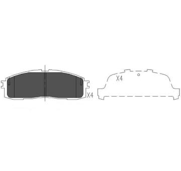 Sada brzdových destiček, kotoučová brzda KAVO PARTS KBP-9056