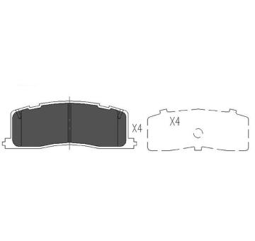 Sada brzdových destiček, kotoučová brzda KAVO PARTS KBP-9059