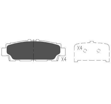 Sada brzdových destiček, kotoučová brzda KAVO PARTS KBP-9060