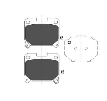 Sada brzdových platničiek kotúčovej brzdy KAVO PARTS KBP-9063