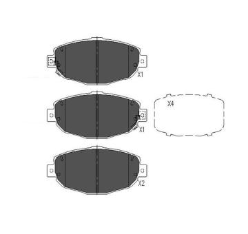 Sada brzdových destiček, kotoučová brzda KAVO PARTS KBP-9072
