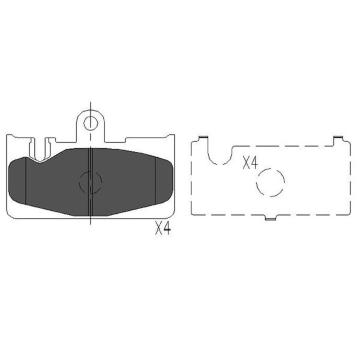 Sada brzdových destiček, kotoučová brzda KAVO PARTS KBP-9073