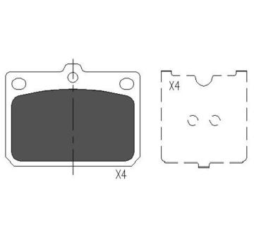 Sada brzdových destiček, kotoučová brzda KAVO PARTS KBP-9079