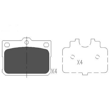 Sada brzdových destiček, kotoučová brzda KAVO PARTS KBP-9081