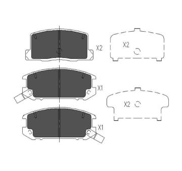 Sada brzdových platničiek kotúčovej brzdy KAVO PARTS KBP-9082