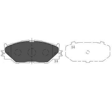 Sada brzdových destiček, kotoučová brzda KAVO PARTS KBP-9094