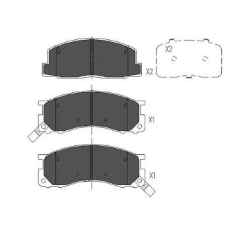 Sada brzdových destiček, kotoučová brzda KAVO PARTS KBP-9100