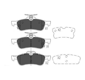 Sada brzdových platničiek kotúčovej brzdy KAVO PARTS KBP-9106
