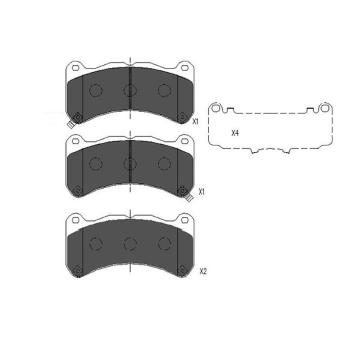 Sada brzdových destiček, kotoučová brzda KAVO PARTS KBP-9113
