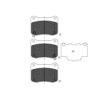 Sada brzdových destiček, kotoučová brzda KAVO PARTS KBP-9114