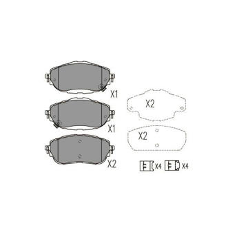 Sada brzdových destiček, kotoučová brzda KAVO PARTS KBP-9123