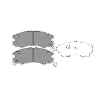 Sada brzdových destiček, kotoučová brzda KAVO PARTS KBP-9130